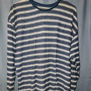 Men's Long Sleeve Knitted Shirt | Structure | TRUE VINTAGE 90s | Medium